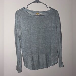 C&C California Pale Blue Striped Long Sleeve Tee